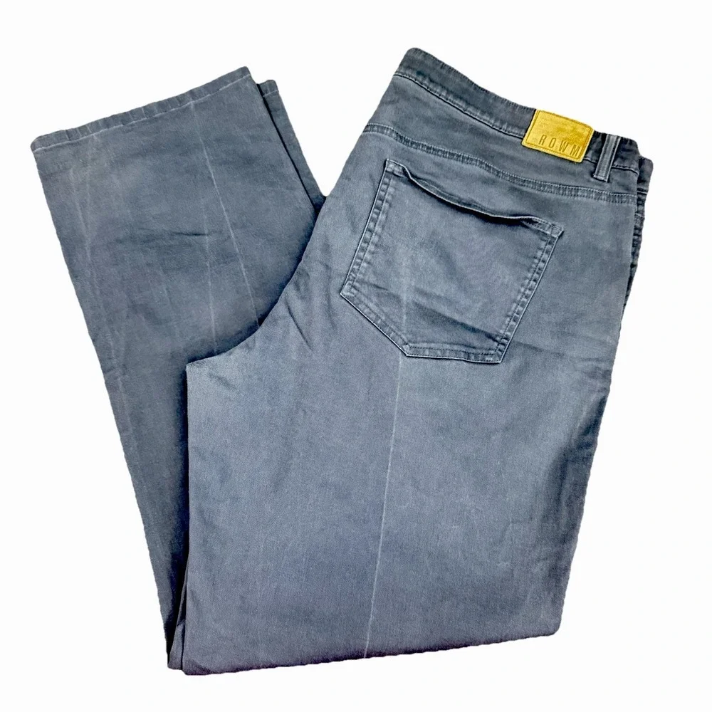NEWROWM Pants Men 40x32 Navy Blue Stretch‎ Cotton Flat Front Office Casual